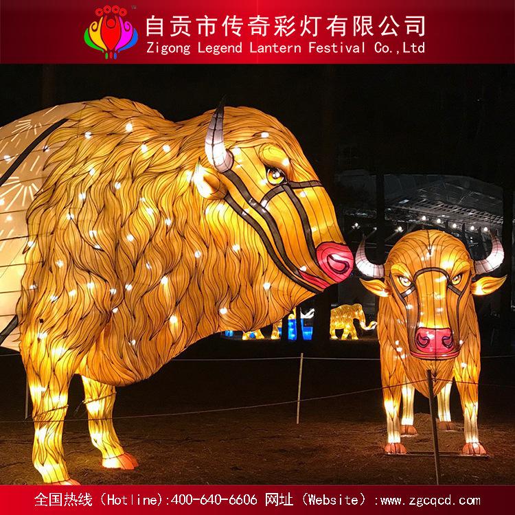 卡通動(dòng)物絲綢燈展游樂園節(jié)日戶外裝飾自貢彩燈