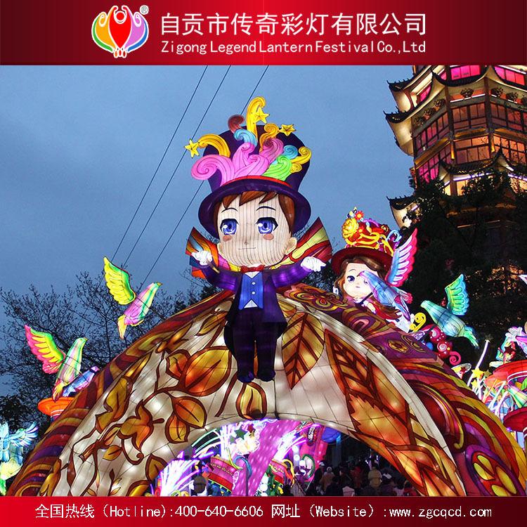 自貢燈會萬圣節(jié)主題燈展絲綢拱門燈