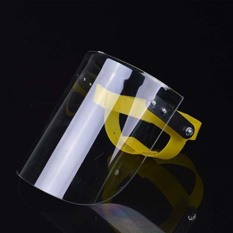 成都全透明小有機玻璃面罩電焊防護面罩防沖擊防飛濺透明有機半面罩