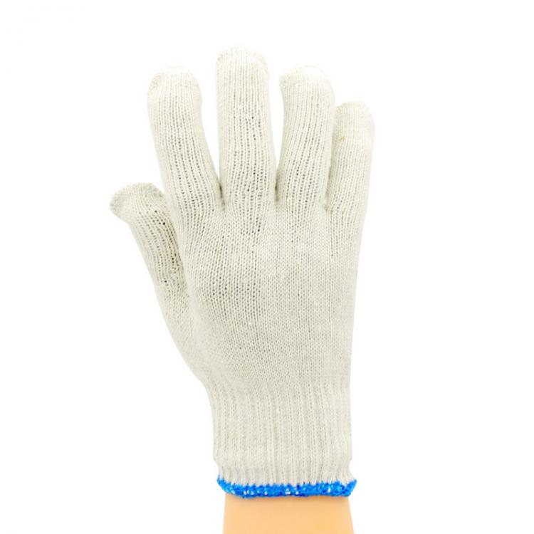 成都450g燈罩棉A級(jí)藍(lán)邊線手套勞保手套耐磨防滑防割工作勞保防護(hù)批發(fā)