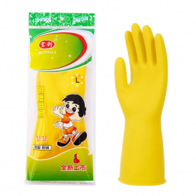 乳膠手套洗衣房家務(wù)洗碗手套橡膠防水工業(yè)家用長(zhǎng)款手套