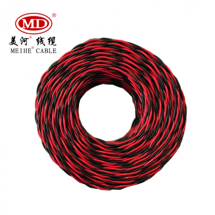 阻燃電線(xiàn)軟雙芯 RVS 國(guó)標(biāo) 銅芯 聚氯乙烯絕緣對(duì)絞電線(xiàn) 美河