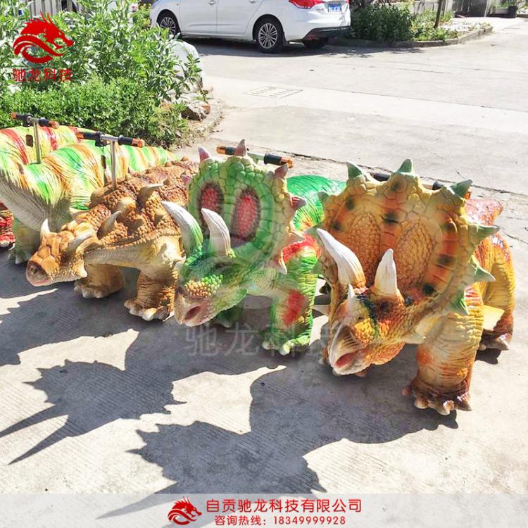 仿真恐龍坐騎電瓶車電動(dòng)恐龍模型坐騎公園商場(chǎng)展覽恐龍坐騎跑跑車