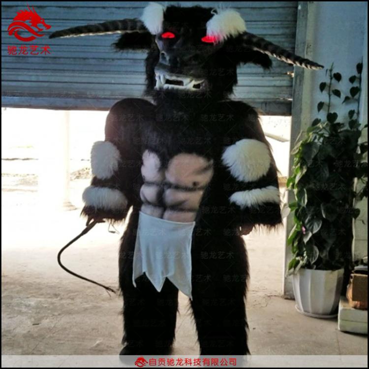 牛魔王怪獸表演衣服定制高仿真人偶操控表演道具機(jī)模裝置定制廠家