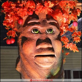 游樂(lè)園智能對(duì)話樹(shù)大型橡膠機(jī)械動(dòng)態(tài)樹(shù)妖科普氣動(dòng)機(jī)模展品道具