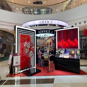 商場化妝品展示柜  護(hù)膚品陳列柜  彩妝柜臺(tái)定制   四川展柜廠