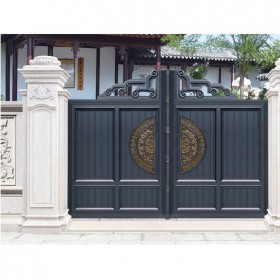 定制鋁藝別墅大門(mén) 歐式別墅大門(mén) 庭院小區(qū)歐式雙平開(kāi)大門(mén)