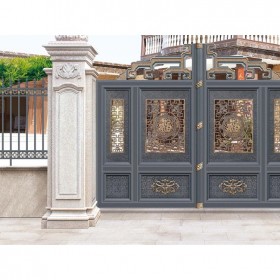四川歐式別墅大門(mén)制作 平開(kāi)樣式 造型可設(shè)計(jì)