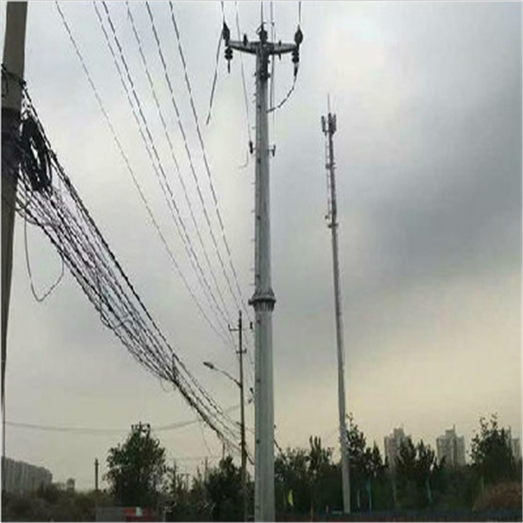 熱鍍鋅鋼結(jié)構(gòu)電力鋼管桿 八邊形焊接  信號(hào)標(biāo)志桿