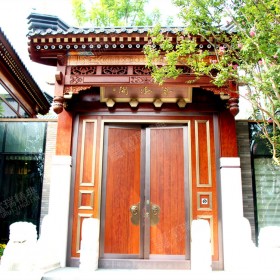 高端別墅入戶豪華對(duì)開(kāi)防盜純銅門(mén) 富瑞精典