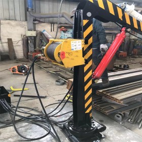 車載加裝電動折疊起重機 360度全回轉(zhuǎn)折臂吊 隨車液壓吊機