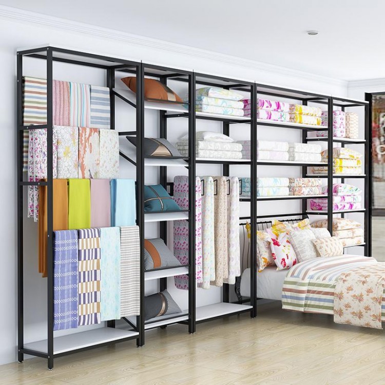 床上用品展示柜 家紡店展架日用品貨柜展臺定制 量身設(shè)計(jì)制作