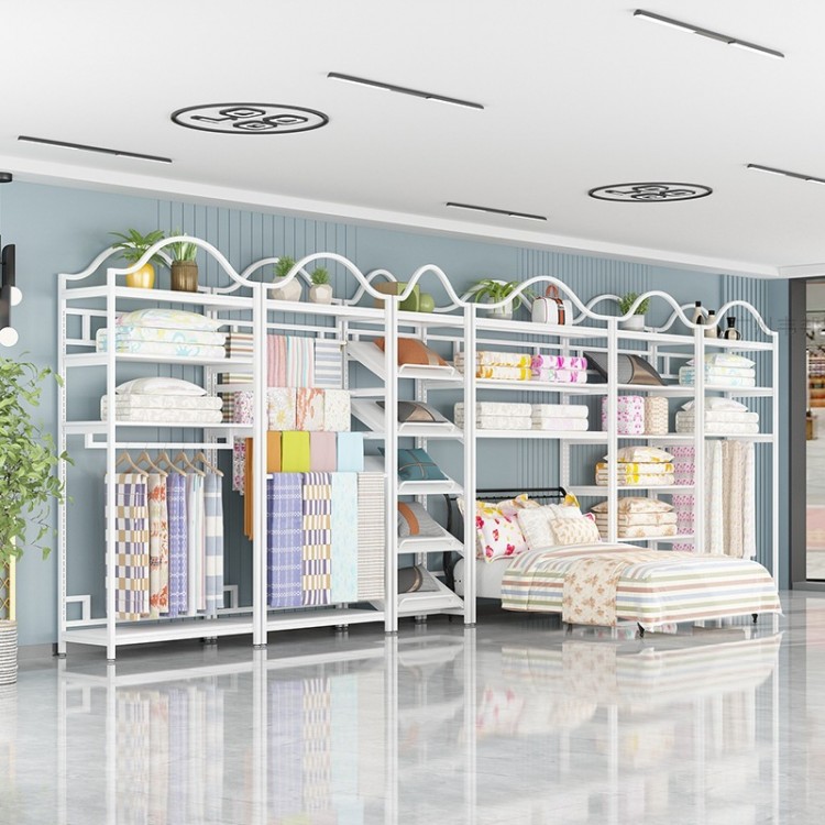 床上用品家紡展示柜 店鋪設(shè)計(jì)展柜貨架制作 牢固耐用環(huán)保