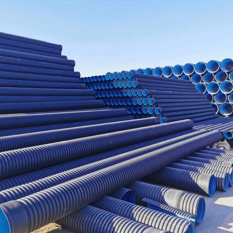 南充西充hdpe雙壁波紋管 DN400SN8國標波紋管PE塑料波紋管生產廠家