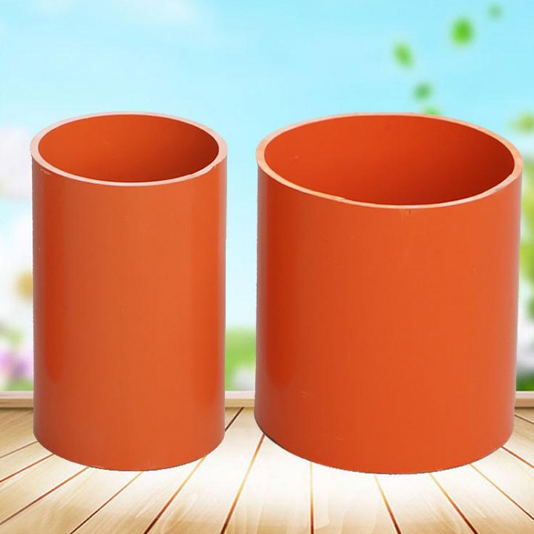 康定CPVC電力紅泥管 固地環(huán)保定制電力電纜保護管