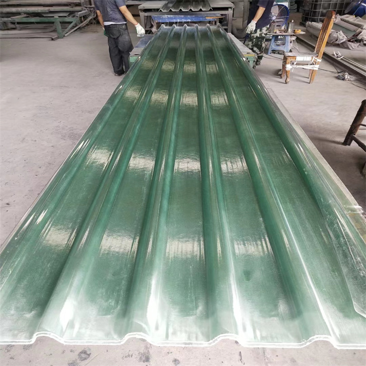 玻璃鋼防腐瓦透明玻璃鋼瓦楞板戶外遮陽(yáng)棚屋頂采光板廠家