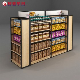 四川超市貨架 便利店架子 商超中島貨架鋼木展示架子飾品店用貨架