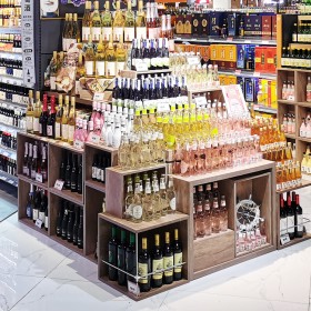 精品店展示貨架超市木制堆頭便利店促銷臺商超鋼木架貨架價格