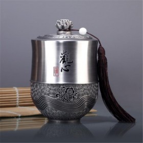 海納百川純錫茶葉罐 企業(yè)伴手禮定制 團(tuán)購茶葉罐價(jià)格