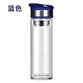 雙層手提玻璃杯定制 活動(dòng)節(jié)日贈(zèng)禮批量出售 華譽(yù)工藝品定制