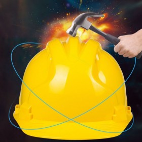 ABS加厚型安全帽 透氣頭盔 工程施工國標加厚V型電工安全帽 可印字