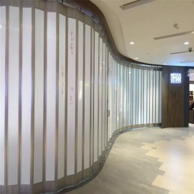 成都水晶折疊門 透光磨砂 美觀耐用  水晶折疊門廠家 精選廠家 商場寫字樓適用