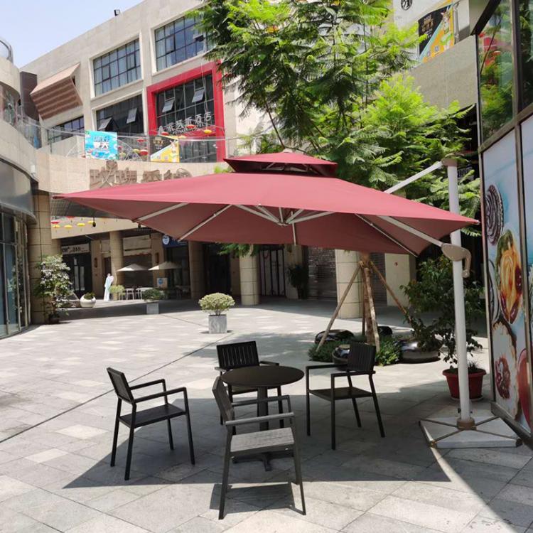 遮陽(yáng)傘大 戶外擺攤 庭院傘露臺(tái) 沙灘防紫外線雙頂羅馬傘