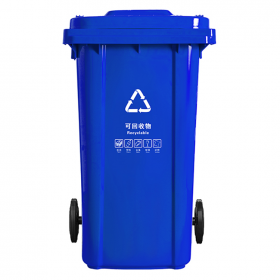 戶外分類塑料垃圾桶 腳踏掛車帶蓋分類塑料垃圾桶 大號(hào)環(huán)衛(wèi)垃圾桶 120L