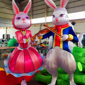 自貢牛型花燈戶外景區(qū)街道卡通動(dòng)物裝飾餐飲店鋪大型LED燈籠中式