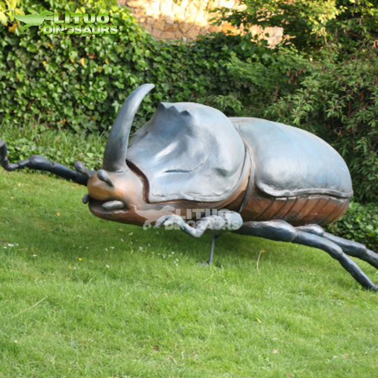 景區(qū)動物園戶外電動仿真昆蟲模型定制 機械電動仿真獨角仙