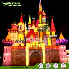 【彩燈燈會(huì)制作工廠】自貢源頭夜游文旅LED燈帶內(nèi)透光蜜蜂彩燈