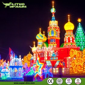 【彩燈燈會(huì)】制作工廠自貢源頭夜游文旅LED燈帶內(nèi)透光彩燈