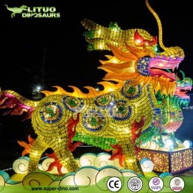 春節(jié)新年花燈自貢彩燈中國(guó)龍?jiān)煨痛笮途皡^(qū)元宵燈會(huì)傳統(tǒng)廟會(huì)景廠家