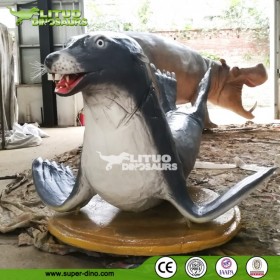 大型仿真動(dòng)物景區(qū)戶外商業(yè)公園展覽科技博物館海豹模型機(jī)械電動(dòng)