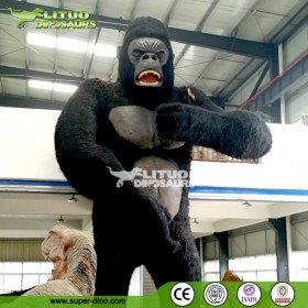 定制電動(dòng) 來(lái)圖設(shè)計(jì)博物館 展覽景區(qū)擺件動(dòng)物模型 大型仿真猩猩