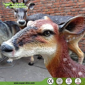 模型逼真道具裝飾 戶外動(dòng)物園公園 景區(qū)動(dòng)物梅hua鹿雕塑擺件