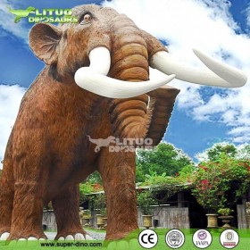 粘毛動(dòng)物模型電動(dòng)機(jī)械雕塑模型制作廠家猛犸象 仿真純手工