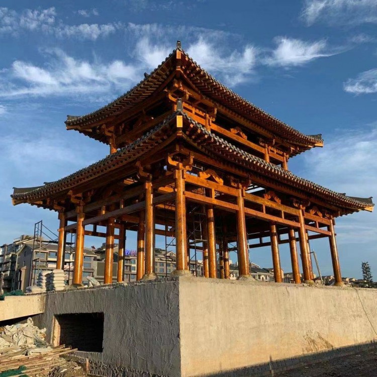 仿古木建筑定制 防腐木涼亭廊架 支持設(shè)計(jì)
