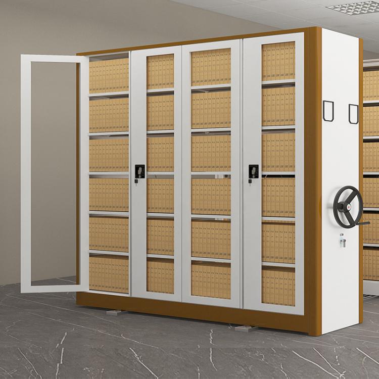 移動(dòng)手搖密集檔案柜 密集架 電動(dòng)智能文件柜 可移動(dòng)資料柜 貨架 字畫架