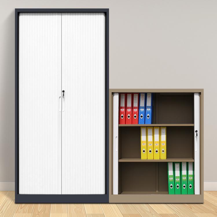 鋼制多色卷門柜 憑證文件柜  彩色儲物柜  辦公室檔案柜資料柜  書柜矮柜