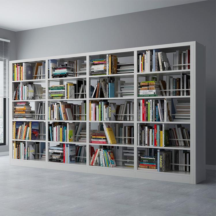 圖書館書架  鋼制書店學校單雙面資料架 閱覽室檔案架  家用圖書柜鐵架