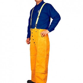 威特仕 44-2600金黃皮吊帶褲牛二層芯皮耐磨、隔熱和抗火焊接褲