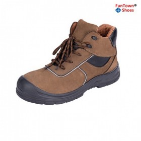 funtownshoes/范特仕6206EHP 防砸防滑防穿刺鞋 絕緣鞋子 頭層牛巴皮皮鞋  復(fù)合包頭 中幫棕色皮鞋