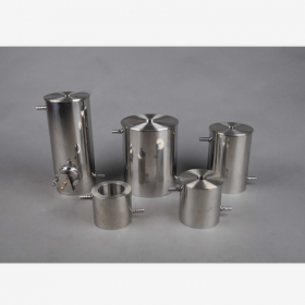 上海現(xiàn)代環(huán)境 攪拌、砂磨，分散料筒 無(wú)縫U型結(jié)構(gòu) 更易清洗 0.5 1.25 2.9 5L多規(guī)格可選，夾層結(jié)構(gòu)可通冷卻水