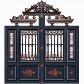 別墅花園大門 小區(qū)高端雙開庭院門 輕奢風(fēng)格 款式美觀
