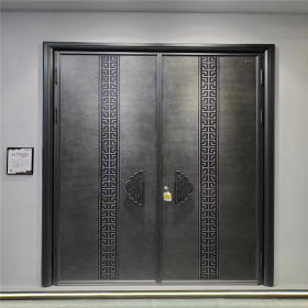 鋁合金別墅大門 農(nóng)村院子進(jìn)戶門 鐵藝雙開入戶門 美觀實用