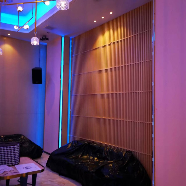 賓館酒店KTV墻面裝飾木飾面護(hù)墻板 木塑飾面板-觀堂