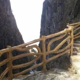 鋼筋水泥仿木欄桿 混凝土砼護欄 公園景區(qū)河道圍欄 廠家定制