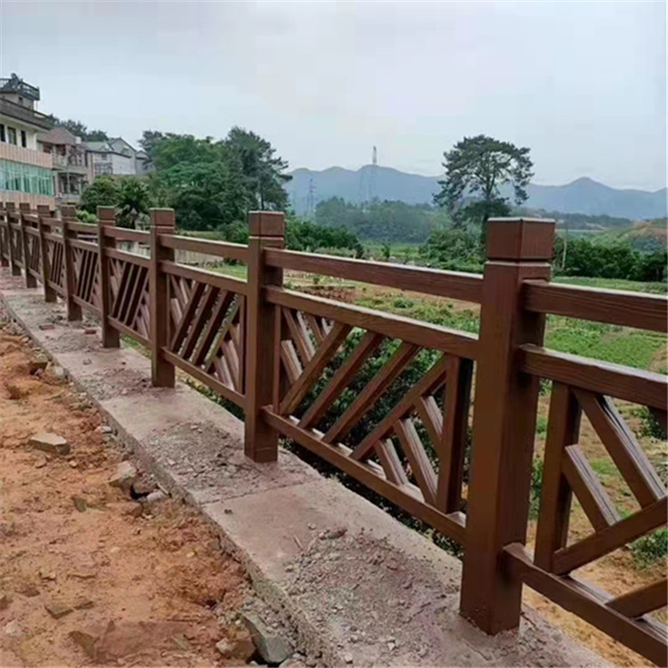 水泥仿木欄桿現貨 仿竹護欄定制價 河堤市政公園新農村建設 宏泰來