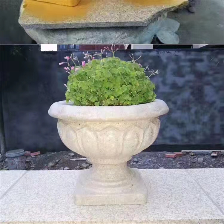 GRC花盆廠家 EPS構件一站式供應 質優(yōu)GRC材料大型廠家 宏泰來砂巖花盆